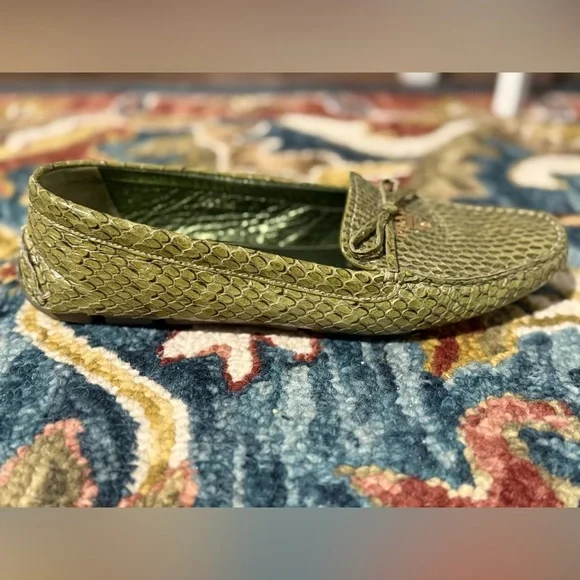 Prada Loafers - Green Snakeskin - Picture 14 of 15